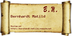Bernhardt Matild névjegykártya
